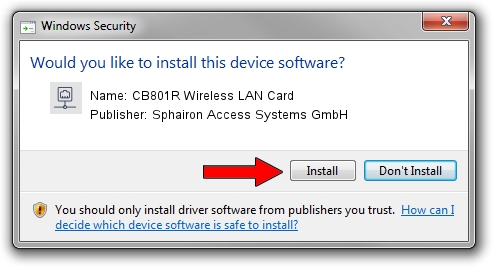 Sphairon Access Systems GmbH CB801R Wireless LAN Card setup file 990397
