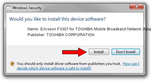 TOSHIBA CORPORATION Ericsson F3307 for TOSHIBA Mobile Broadband Network Adapter driver installation 1409617