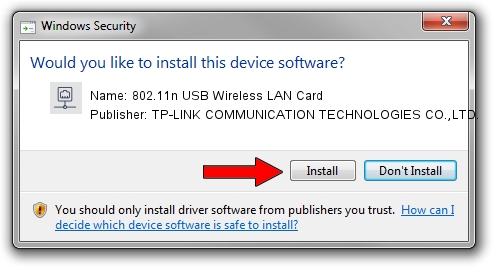 TP-LINK COMMUNICATION TECHNOLOGIES CO.,LTD. 802.11n USB Wireless LAN Card setup file 4423293