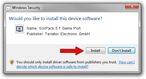 Terratec Electronic GmbH SiXPack 5.1 Game Port setup file 976340