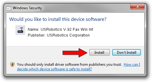 USRobotics Corporation USRobotics V.92 Fax Win Int setup file 1112952