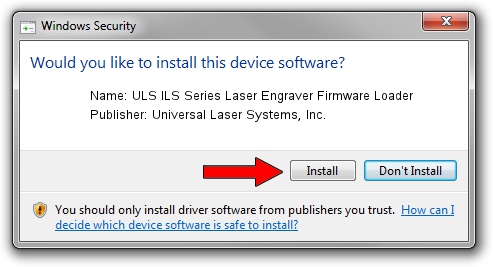 Universal Laser Systems, Inc. ULS ILS Series Laser Engraver Firmware Loader driver installation 840690