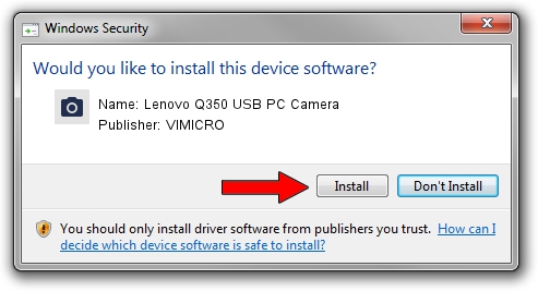 VIMICRO Lenovo Q350 USB PC Camera setup file 1568701