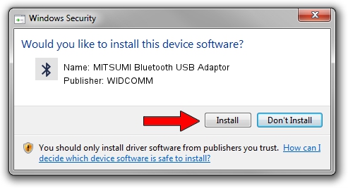 WIDCOMM MITSUMI Bluetooth USB Adaptor setup file 1397344