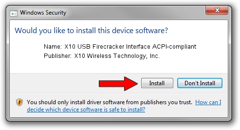 X10 Wireless Technology, Inc. X10 USB Firecracker Interface ACPI-compliant driver installation 1545793