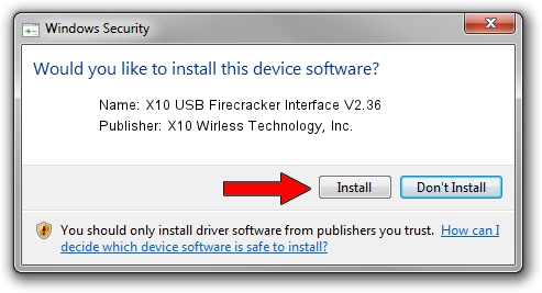 X10 Wirless Technology, Inc. X10 USB Firecracker Interface V2.36 driver download 1029499