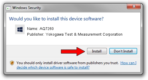 Yokogawa Test & Measurement Corporation AQ7260 driver download 4160405