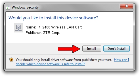 ZTE Corp. RT2400 Wireless LAN Card setup file 1843717